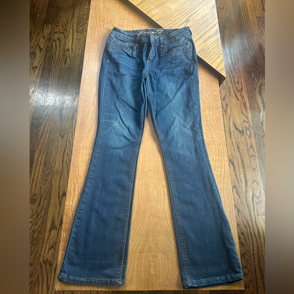 Seven7 Blue Slim Boot Leg Jeans